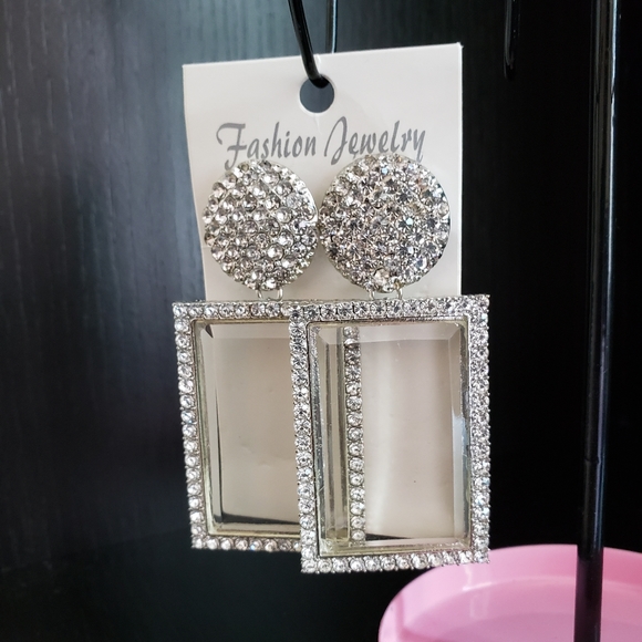 Jewelry - Silver Rectangle Earring